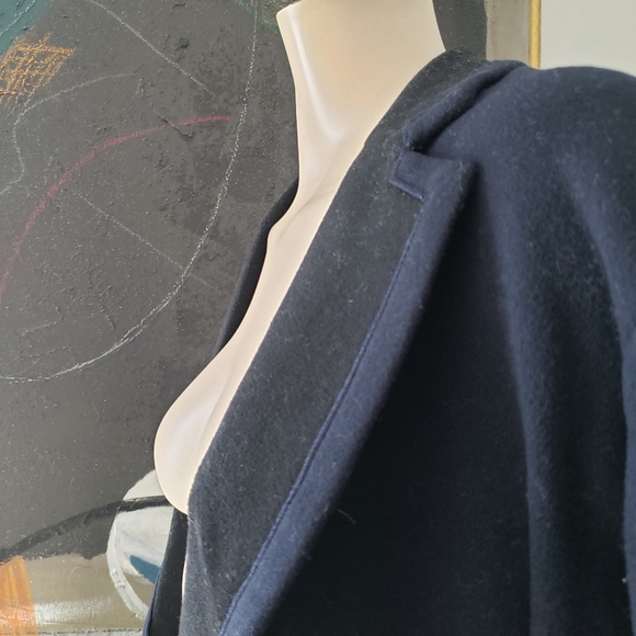 Tout à Coup | Two-tone Wool-blend Coat with Corset Lace-up Back and Tie Front - Picture 4 of 13